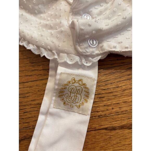 HTF RARE!! The Beaufort Bonnet Company white Swiss Dot Bonnet - Picture 2 of 7